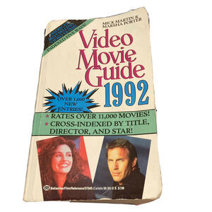 1992 Video Movie Guide 11,000 Movies Paperback Mick Martin Marsha Porter